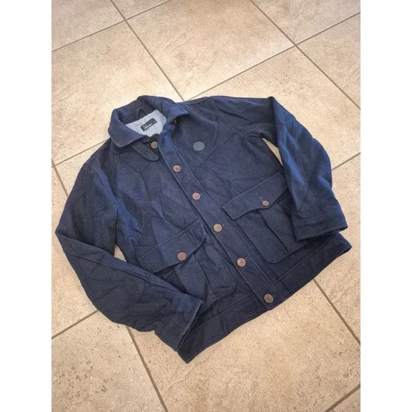 Fred Perry Wool Field Men's Jacket - Blue - 100% Wool